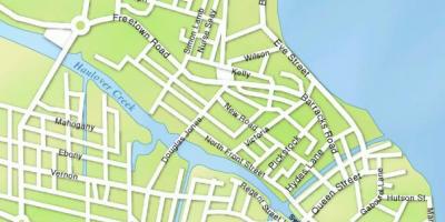 नक्शा बेलीज़ सिटी की सड़कों