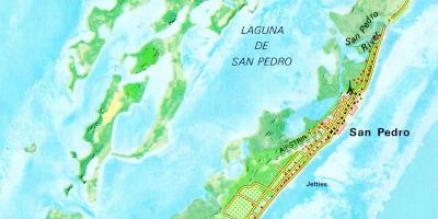 सैन पेड्रो बेलीज सड़क के नक्शे